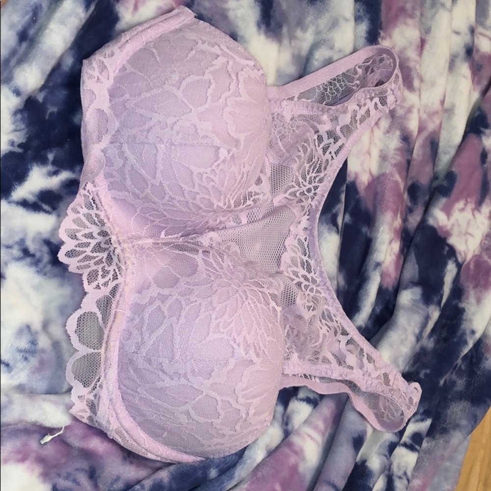 Light pink bralette, PINK and lace